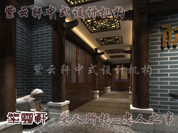 中式装修效果图之过道