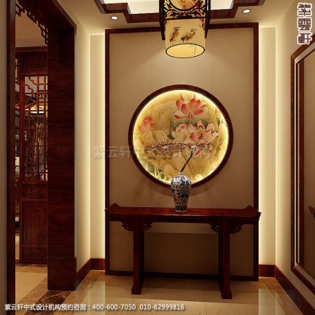 精品住宅-北京方庄复式楼-门厅中式装修效果图