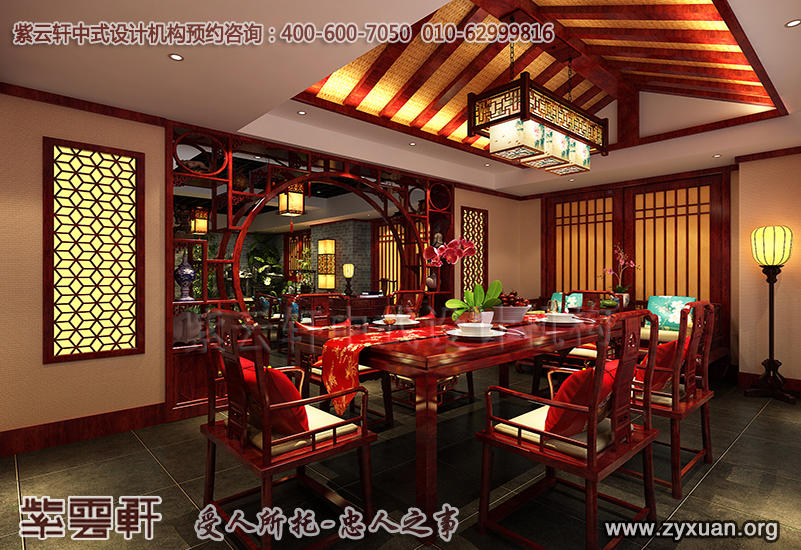 北京茶楼古典中式设计案例,茶室中式装修效果图