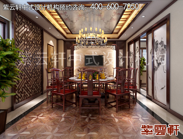 昆山朱先生私人会所中式设计案例,餐厅中式装修效果图