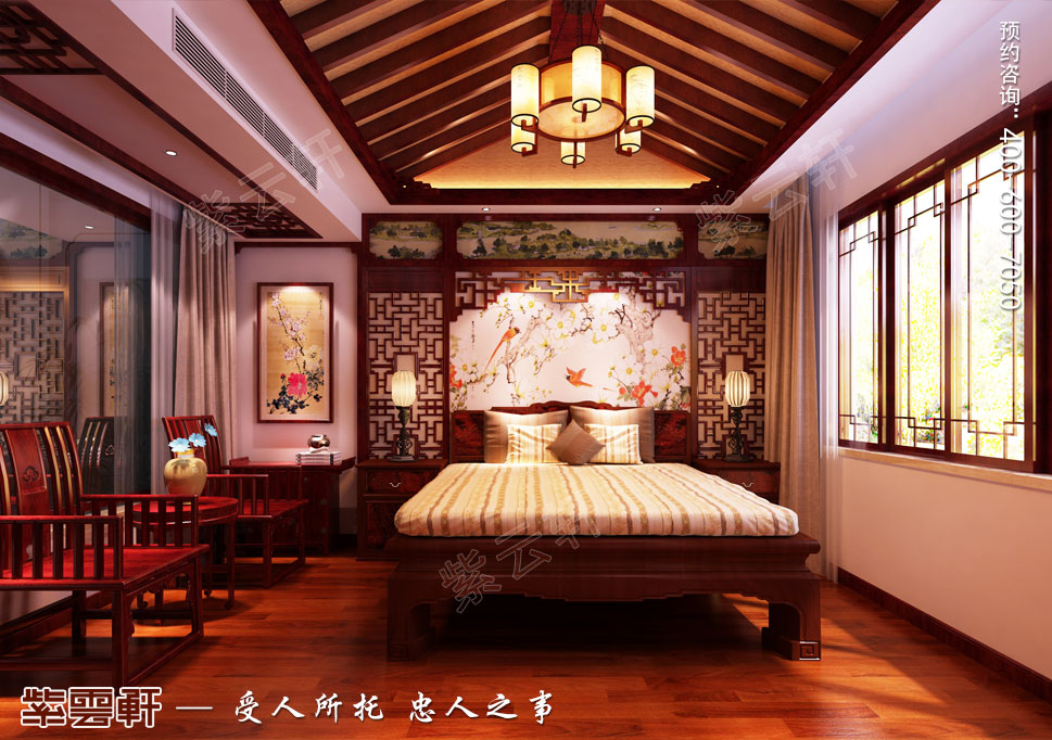 中式家装图片 卧室 分享 标题:江苏昆山天伦随园古典中式装修风格