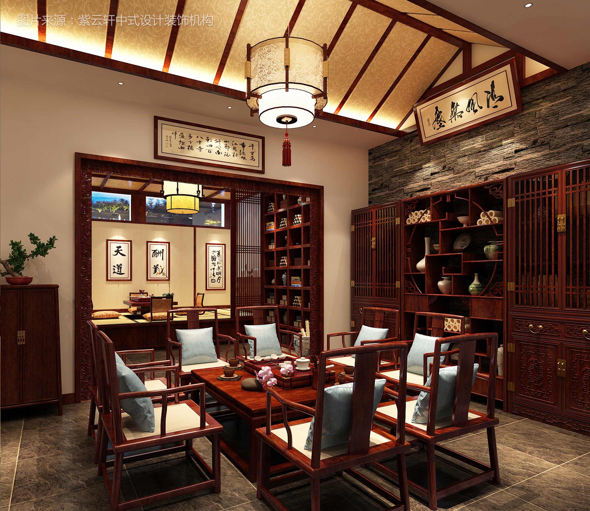 中式茶室|空间|室内设计|Uncle tong - 原创作品 - 站酷 (ZCOOL)