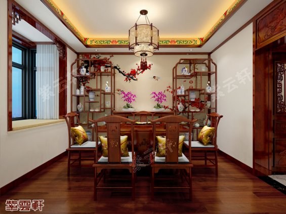 中式茶室装修设计效果图2022