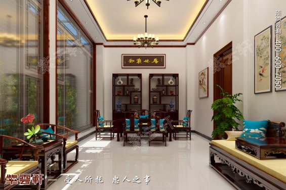 中式风格茶室装修设计图