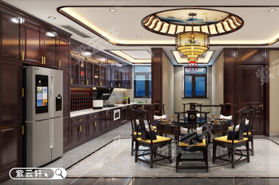 别墅设计古典风简约中式餐厅装修效果图