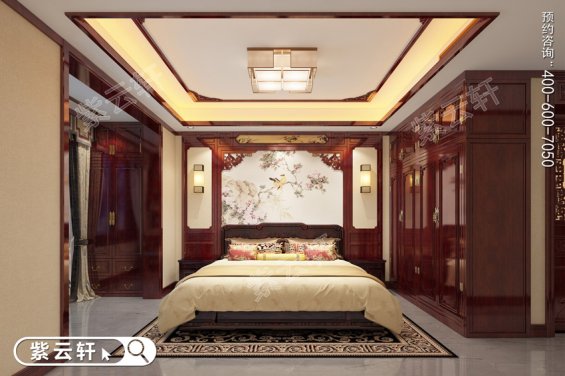 现代简约家装中式风格卧室装修效果图