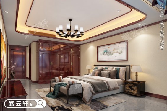 现代风格简约中式卧室装修效果图2022新款