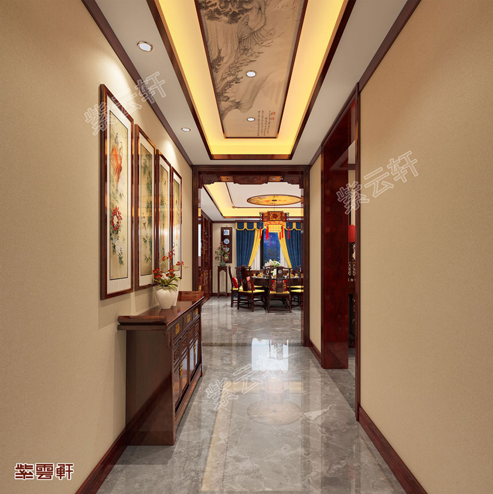 中式装修玄关效果图 玄关中式装修