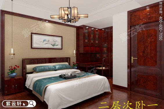 中式风格卧室2023最新中式现代卧室装修效果图
