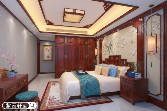 古典风格卧室装修，中式简装房子效果图