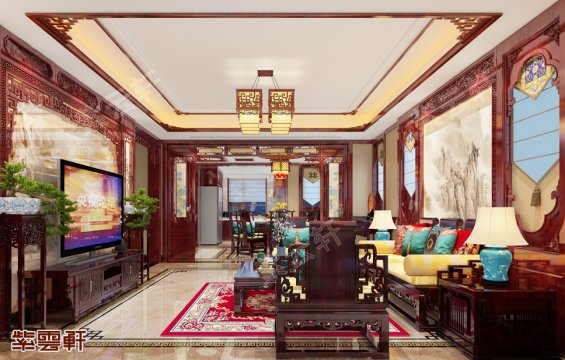 大气奢华的中式别墅室内装修享受经典家居