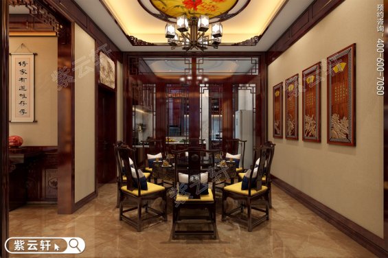 中式餐厅装饰效果图典雅的中式风诠释传统文化魅力