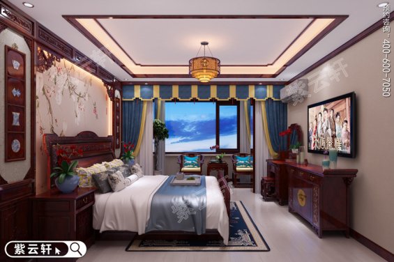 古典卧室装修图片，中式风格卧室设计实景图