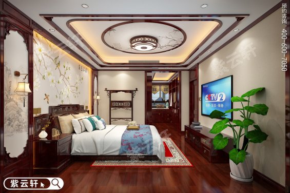 室内设计卧室图片，简约风格中式卧室装修效果图