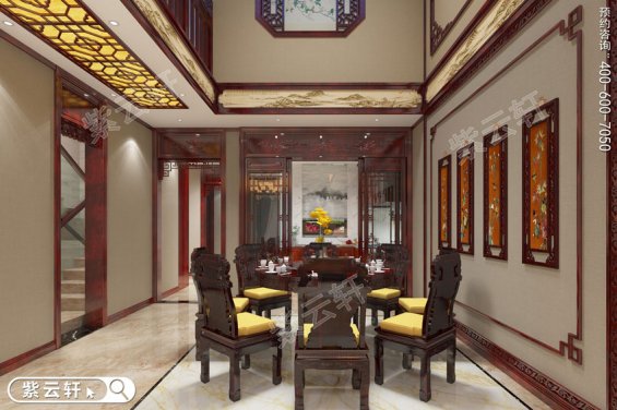中式餐厅装修设计古典韵味造就沉稳空间