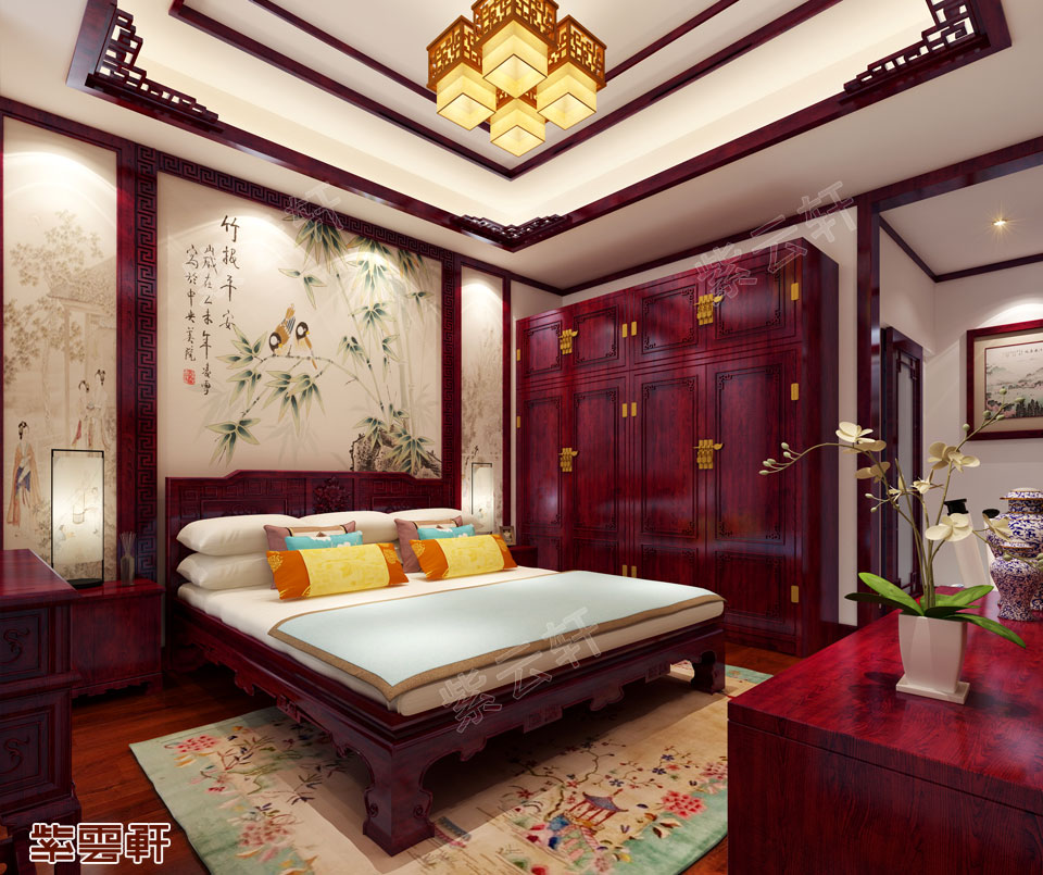 中式卧室装修效果图
